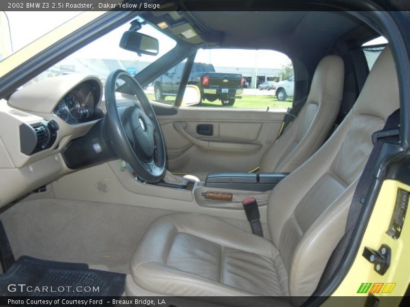  2002 Z3 2.5i Roadster Beige Interior