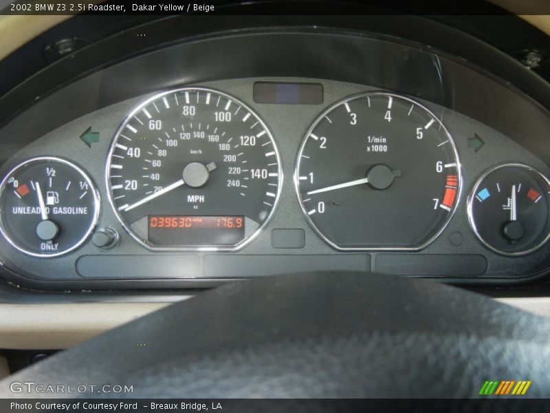  2002 Z3 2.5i Roadster 2.5i Roadster Gauges