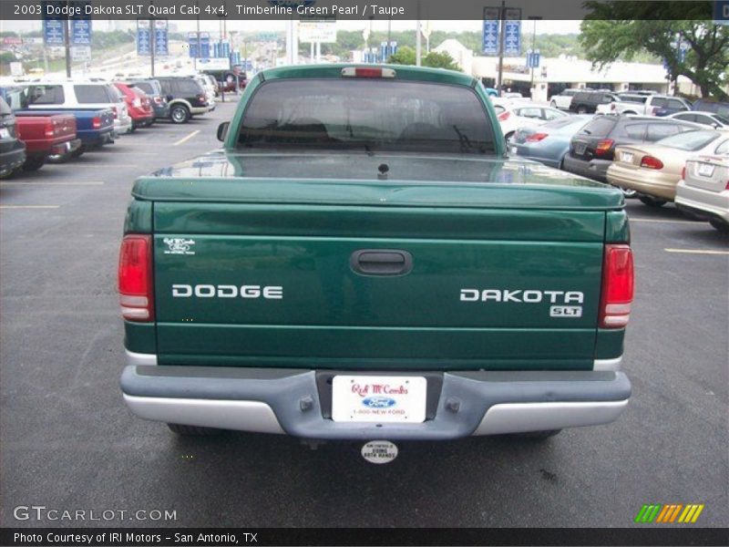 Timberline Green Pearl / Taupe 2003 Dodge Dakota SLT Quad Cab 4x4