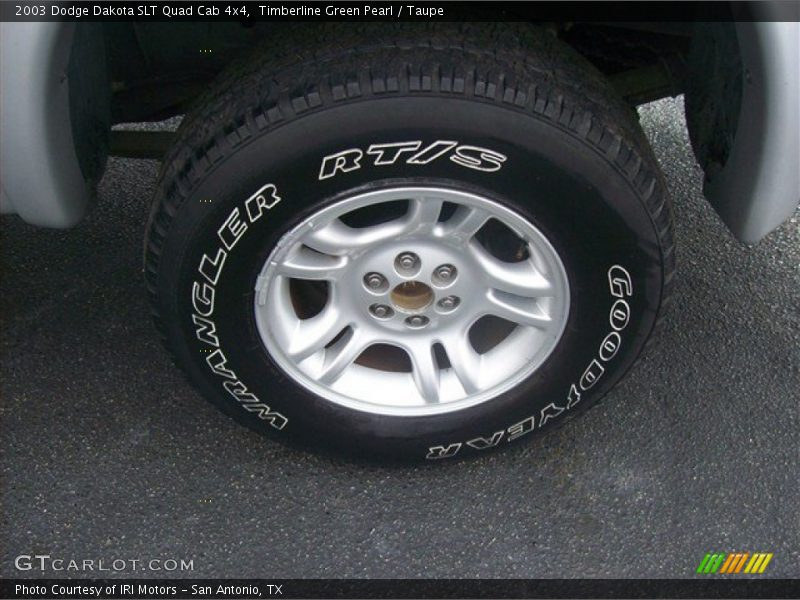 Timberline Green Pearl / Taupe 2003 Dodge Dakota SLT Quad Cab 4x4