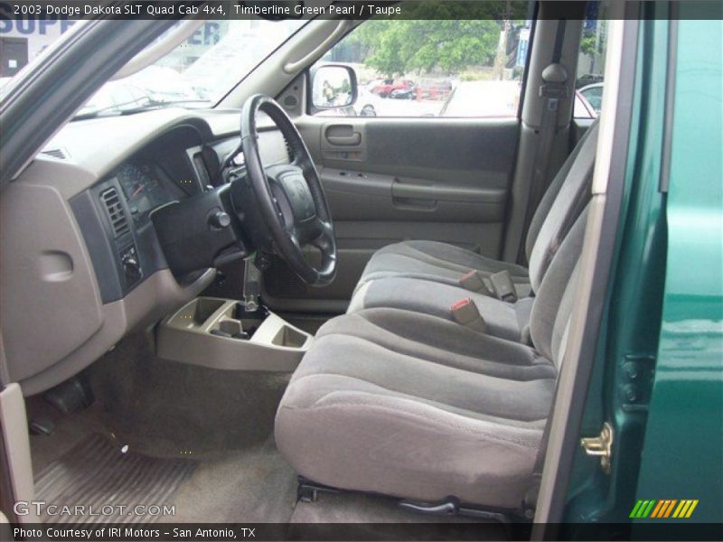 Timberline Green Pearl / Taupe 2003 Dodge Dakota SLT Quad Cab 4x4