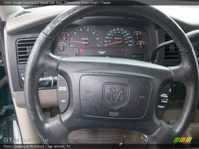 Timberline Green Pearl / Taupe 2003 Dodge Dakota SLT Quad Cab 4x4
