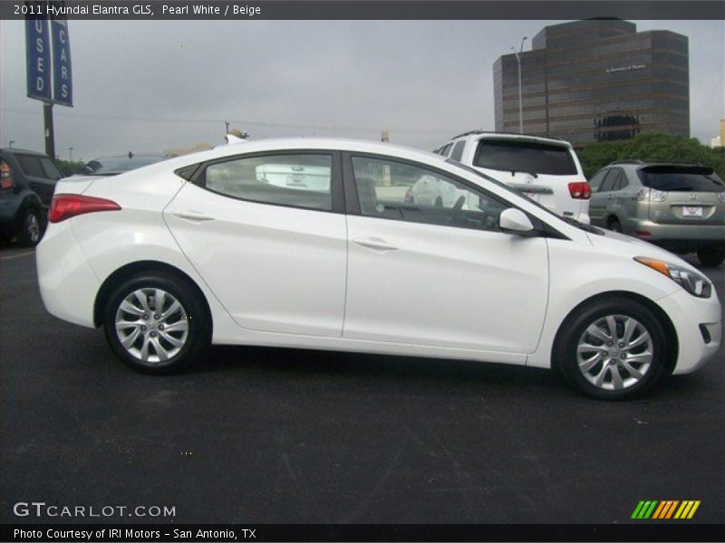 Pearl White / Beige 2011 Hyundai Elantra GLS