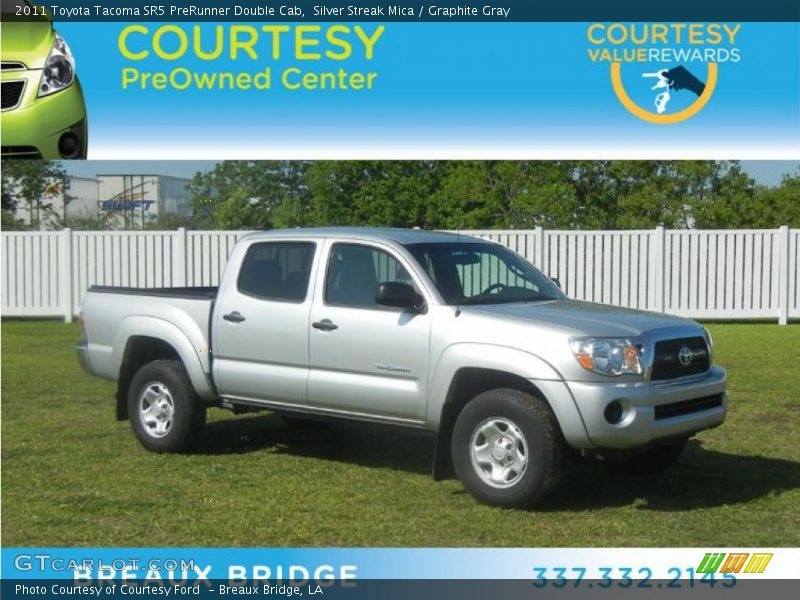 Silver Streak Mica / Graphite Gray 2011 Toyota Tacoma SR5 PreRunner Double Cab