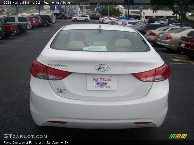 Pearl White / Beige 2011 Hyundai Elantra GLS
