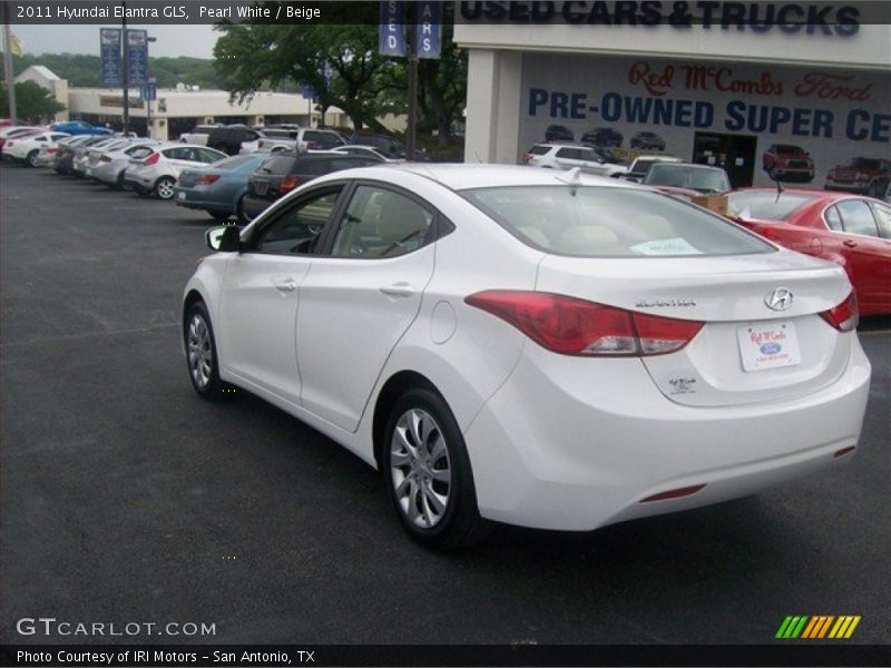 Pearl White / Beige 2011 Hyundai Elantra GLS