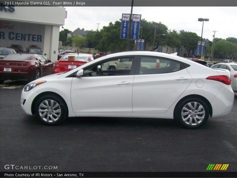 Pearl White / Beige 2011 Hyundai Elantra GLS