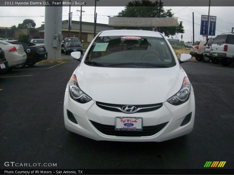 Pearl White / Beige 2011 Hyundai Elantra GLS