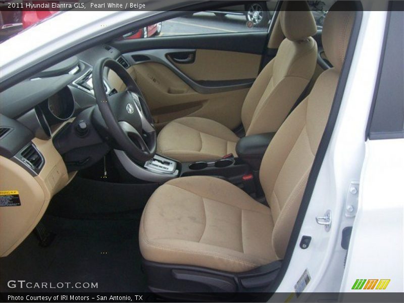 Pearl White / Beige 2011 Hyundai Elantra GLS