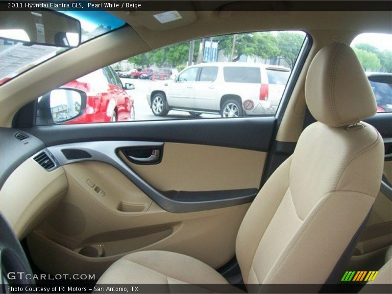 Pearl White / Beige 2011 Hyundai Elantra GLS