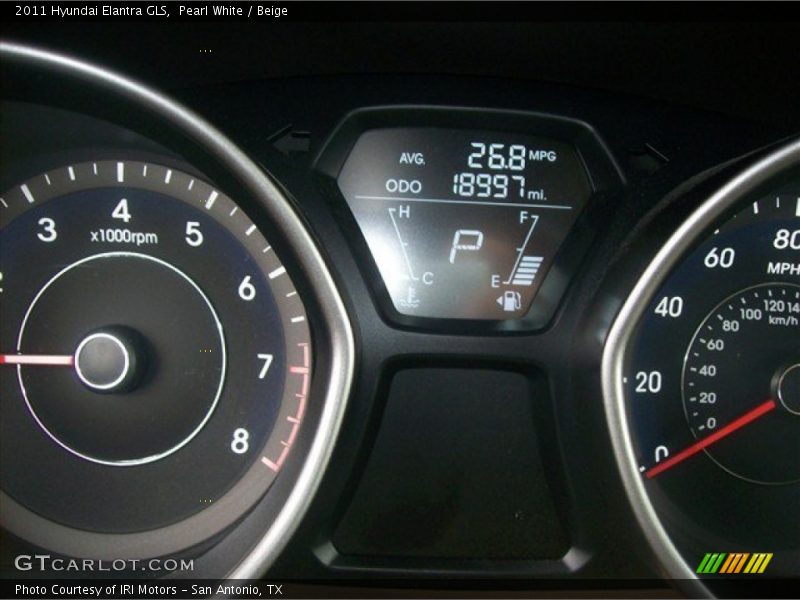 Pearl White / Beige 2011 Hyundai Elantra GLS