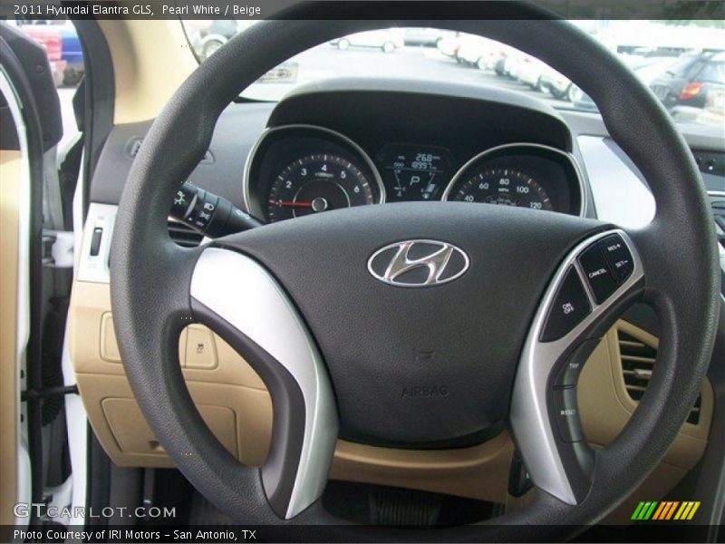 Pearl White / Beige 2011 Hyundai Elantra GLS