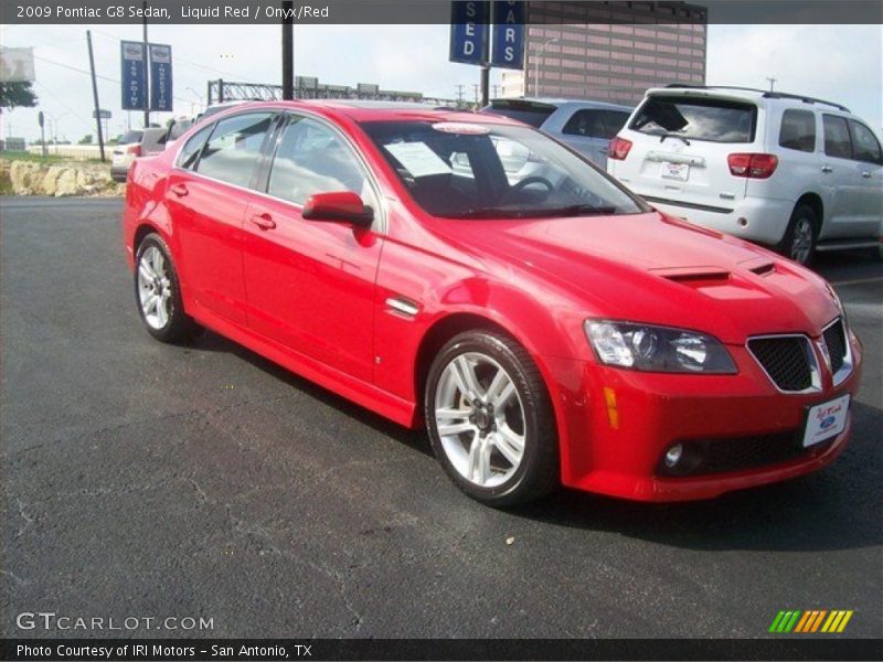 Liquid Red / Onyx/Red 2009 Pontiac G8 Sedan
