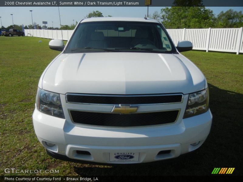 Summit White / Dark Titanium/Light Titanium 2008 Chevrolet Avalanche LT