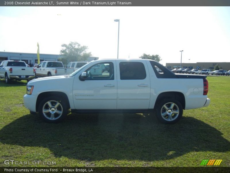 Summit White / Dark Titanium/Light Titanium 2008 Chevrolet Avalanche LT