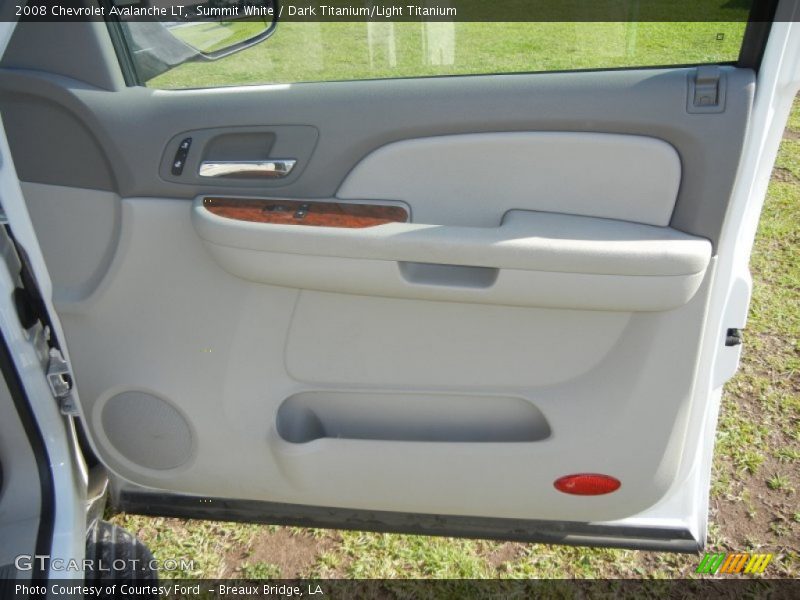 Summit White / Dark Titanium/Light Titanium 2008 Chevrolet Avalanche LT