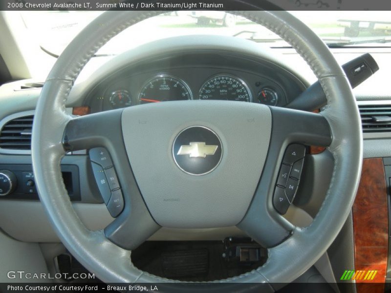Summit White / Dark Titanium/Light Titanium 2008 Chevrolet Avalanche LT