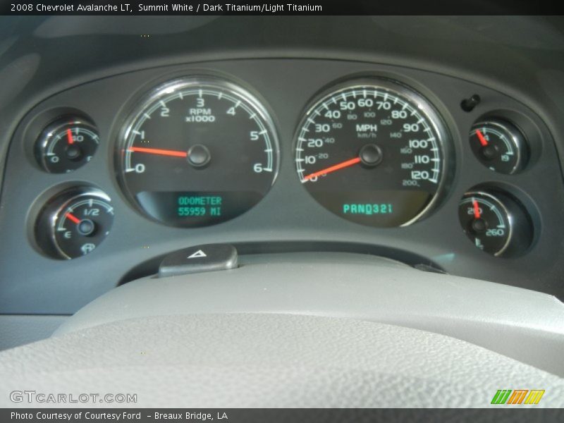 Summit White / Dark Titanium/Light Titanium 2008 Chevrolet Avalanche LT