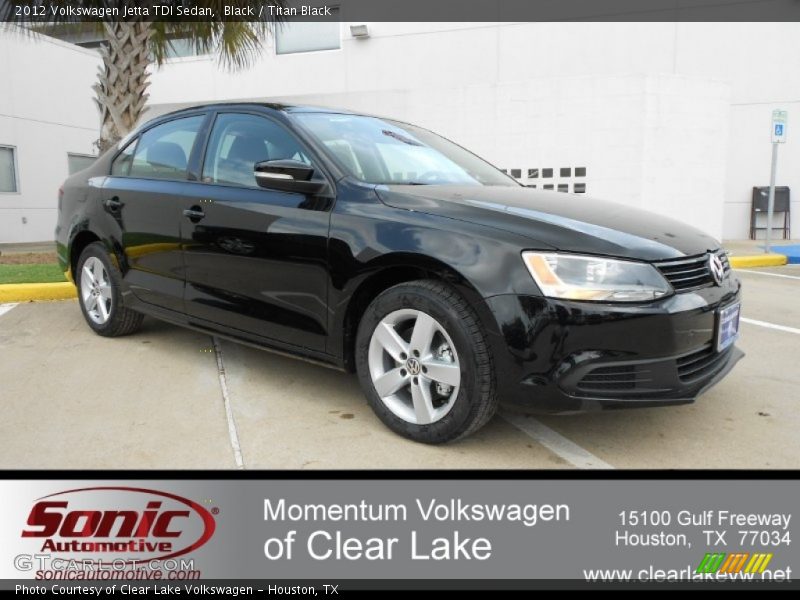 Black / Titan Black 2012 Volkswagen Jetta TDI Sedan