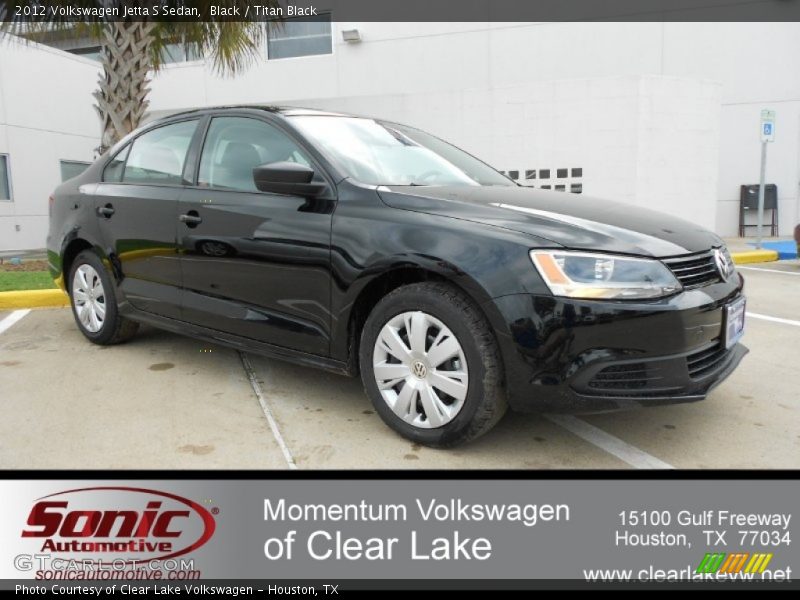 Black / Titan Black 2012 Volkswagen Jetta S Sedan