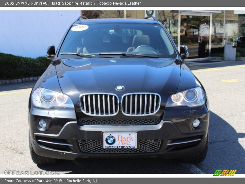 Black Sapphire Metallic / Tobacco Nevada Leather 2009 BMW X5 xDrive48i