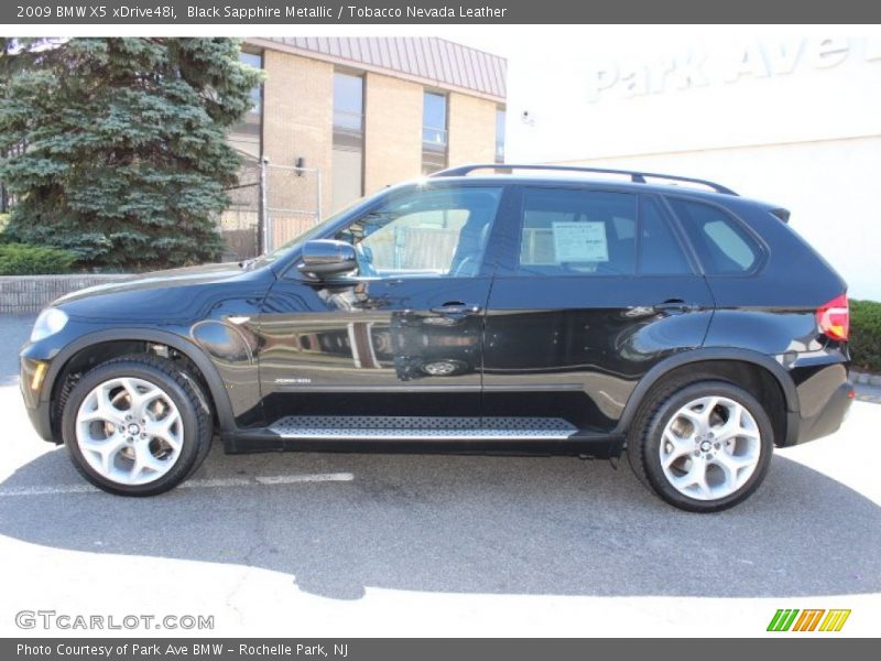 Black Sapphire Metallic / Tobacco Nevada Leather 2009 BMW X5 xDrive48i