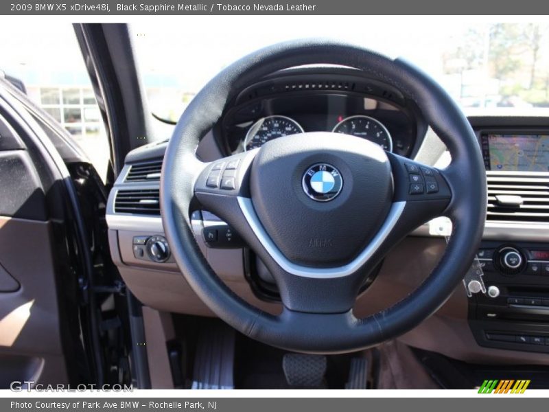 Black Sapphire Metallic / Tobacco Nevada Leather 2009 BMW X5 xDrive48i