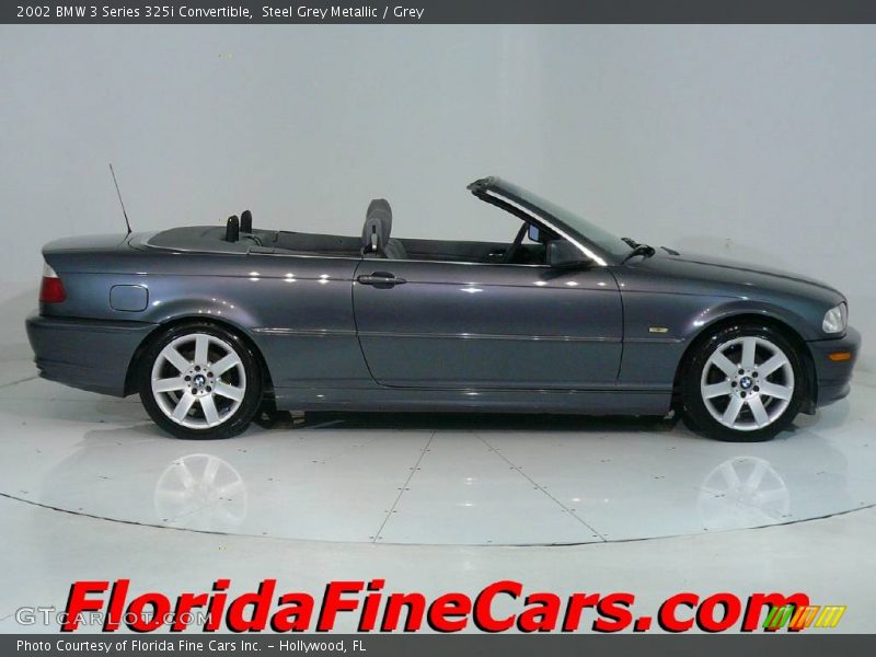 Steel Grey Metallic / Grey 2002 BMW 3 Series 325i Convertible