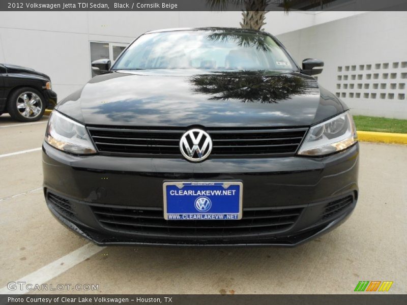 Black / Cornsilk Beige 2012 Volkswagen Jetta TDI Sedan