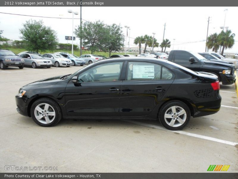 Black / Cornsilk Beige 2012 Volkswagen Jetta TDI Sedan