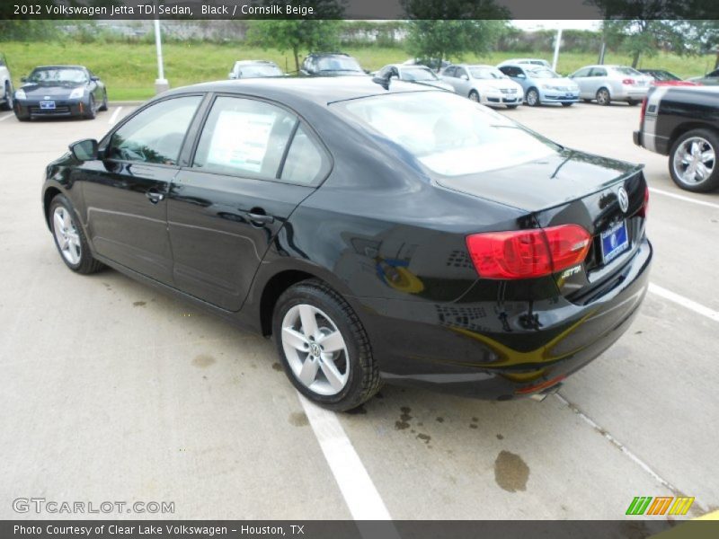 Black / Cornsilk Beige 2012 Volkswagen Jetta TDI Sedan