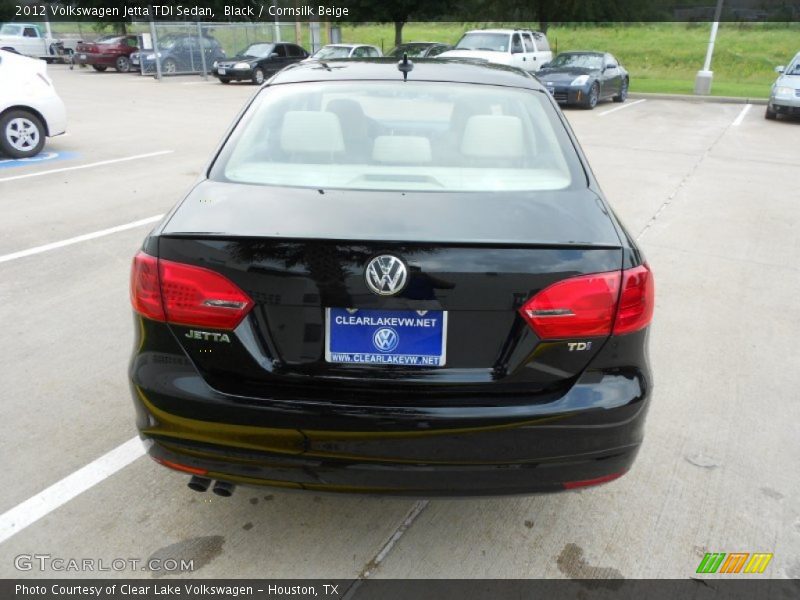 Black / Cornsilk Beige 2012 Volkswagen Jetta TDI Sedan