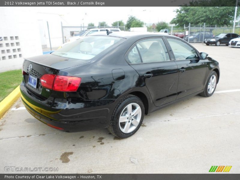 Black / Cornsilk Beige 2012 Volkswagen Jetta TDI Sedan