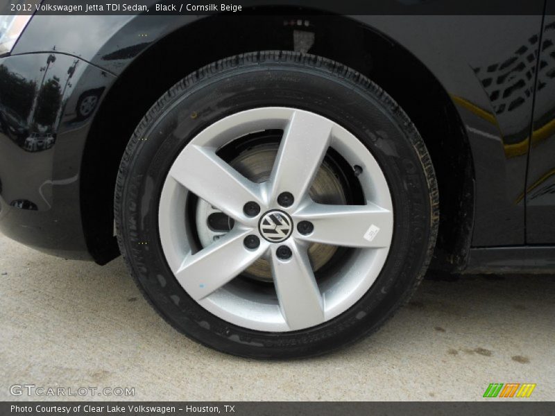 Black / Cornsilk Beige 2012 Volkswagen Jetta TDI Sedan