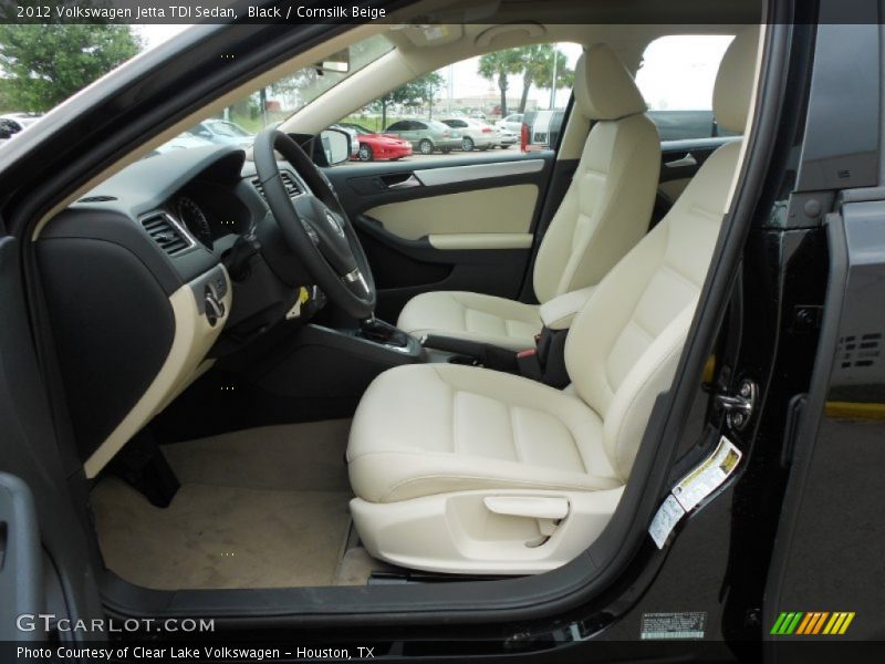 Black / Cornsilk Beige 2012 Volkswagen Jetta TDI Sedan
