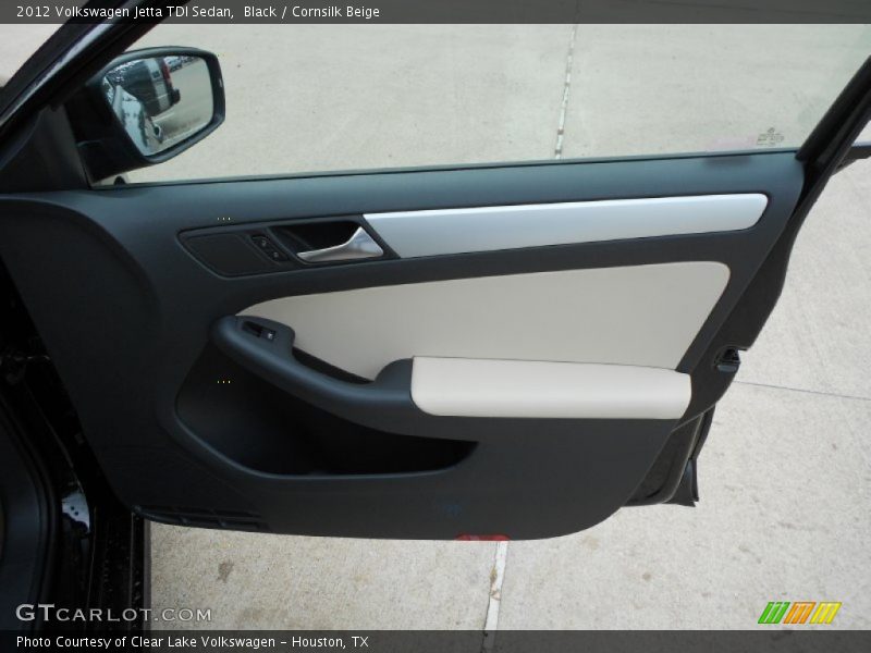Black / Cornsilk Beige 2012 Volkswagen Jetta TDI Sedan