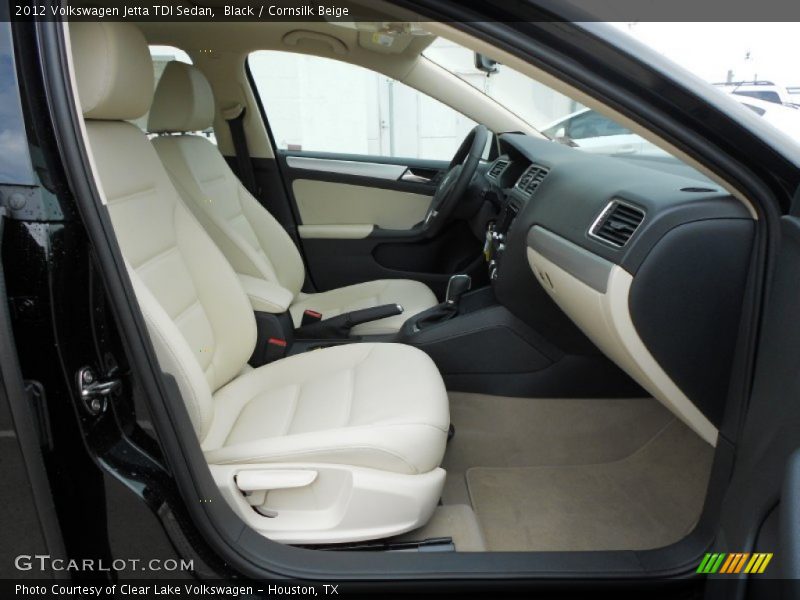 Black / Cornsilk Beige 2012 Volkswagen Jetta TDI Sedan
