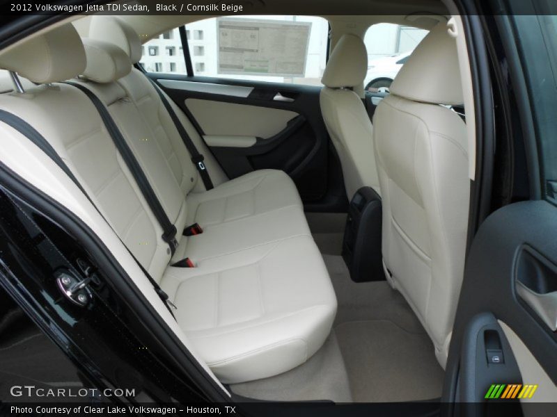Black / Cornsilk Beige 2012 Volkswagen Jetta TDI Sedan