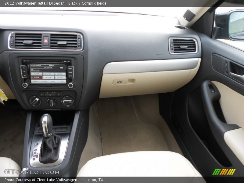 Black / Cornsilk Beige 2012 Volkswagen Jetta TDI Sedan