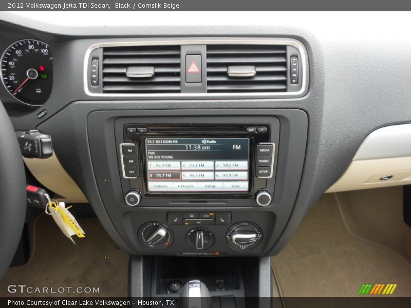 Black / Cornsilk Beige 2012 Volkswagen Jetta TDI Sedan