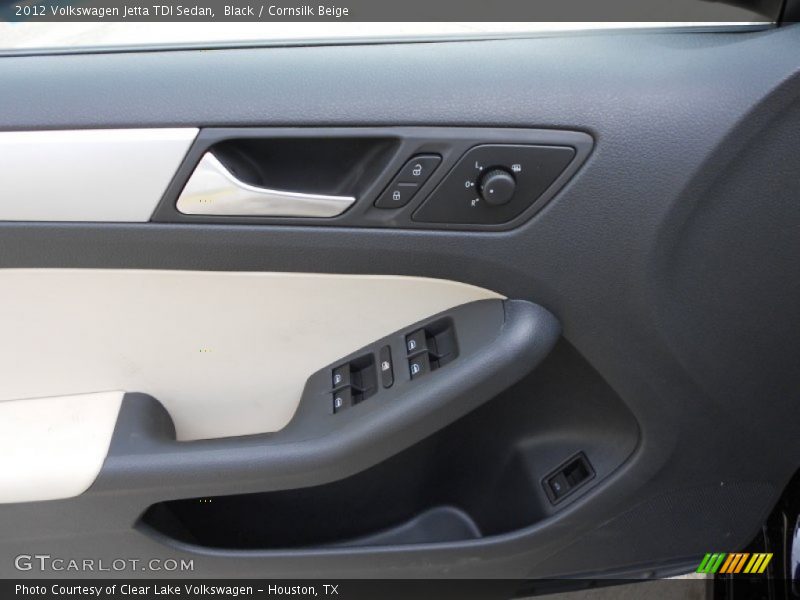 Black / Cornsilk Beige 2012 Volkswagen Jetta TDI Sedan