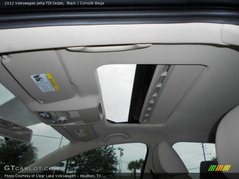 Black / Cornsilk Beige 2012 Volkswagen Jetta TDI Sedan