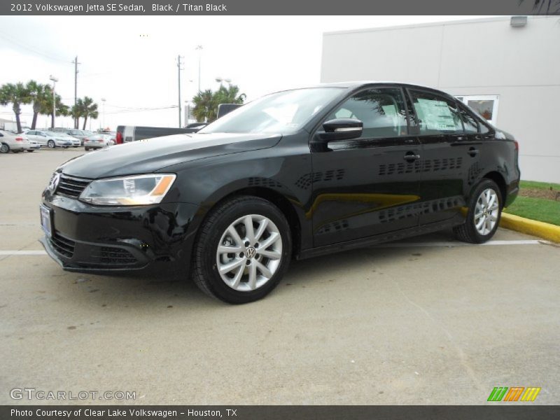 Black / Titan Black 2012 Volkswagen Jetta SE Sedan