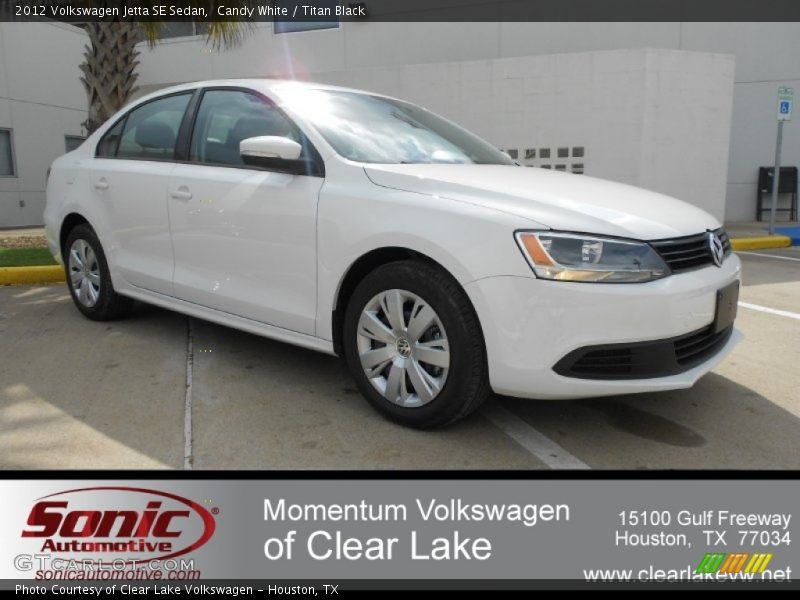 Candy White / Titan Black 2012 Volkswagen Jetta SE Sedan