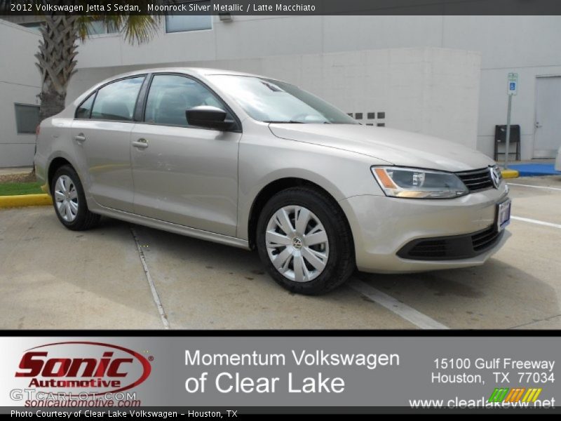 Moonrock Silver Metallic / Latte Macchiato 2012 Volkswagen Jetta S Sedan