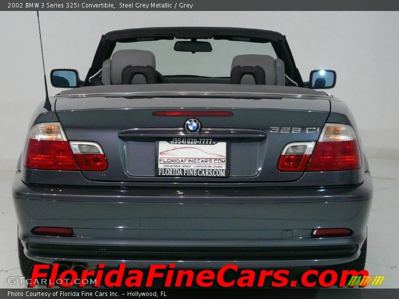 Steel Grey Metallic / Grey 2002 BMW 3 Series 325i Convertible