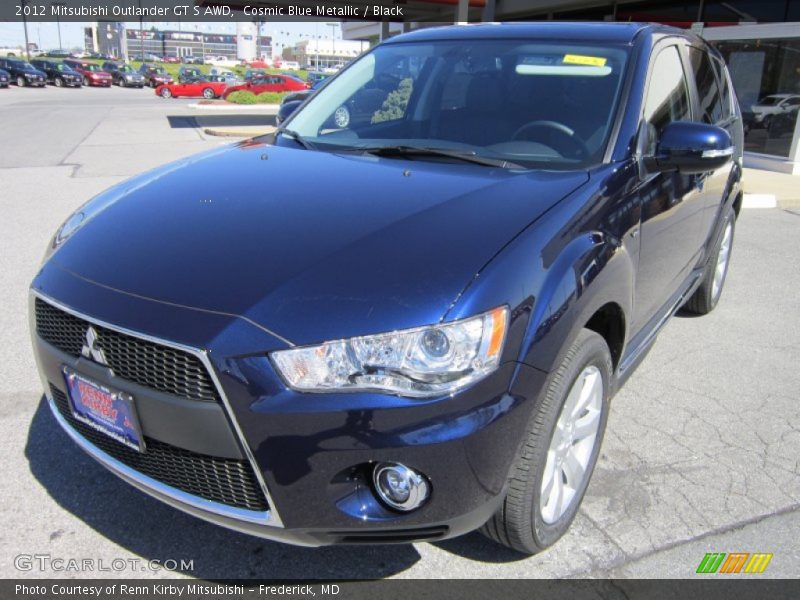 Cosmic Blue Metallic / Black 2012 Mitsubishi Outlander GT S AWD