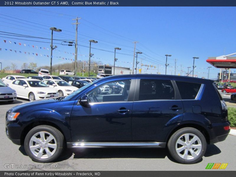 Cosmic Blue Metallic / Black 2012 Mitsubishi Outlander GT S AWD