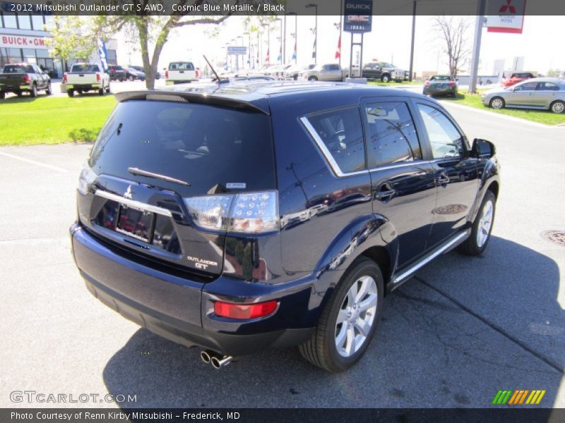 Cosmic Blue Metallic / Black 2012 Mitsubishi Outlander GT S AWD