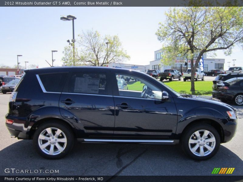 Cosmic Blue Metallic / Black 2012 Mitsubishi Outlander GT S AWD